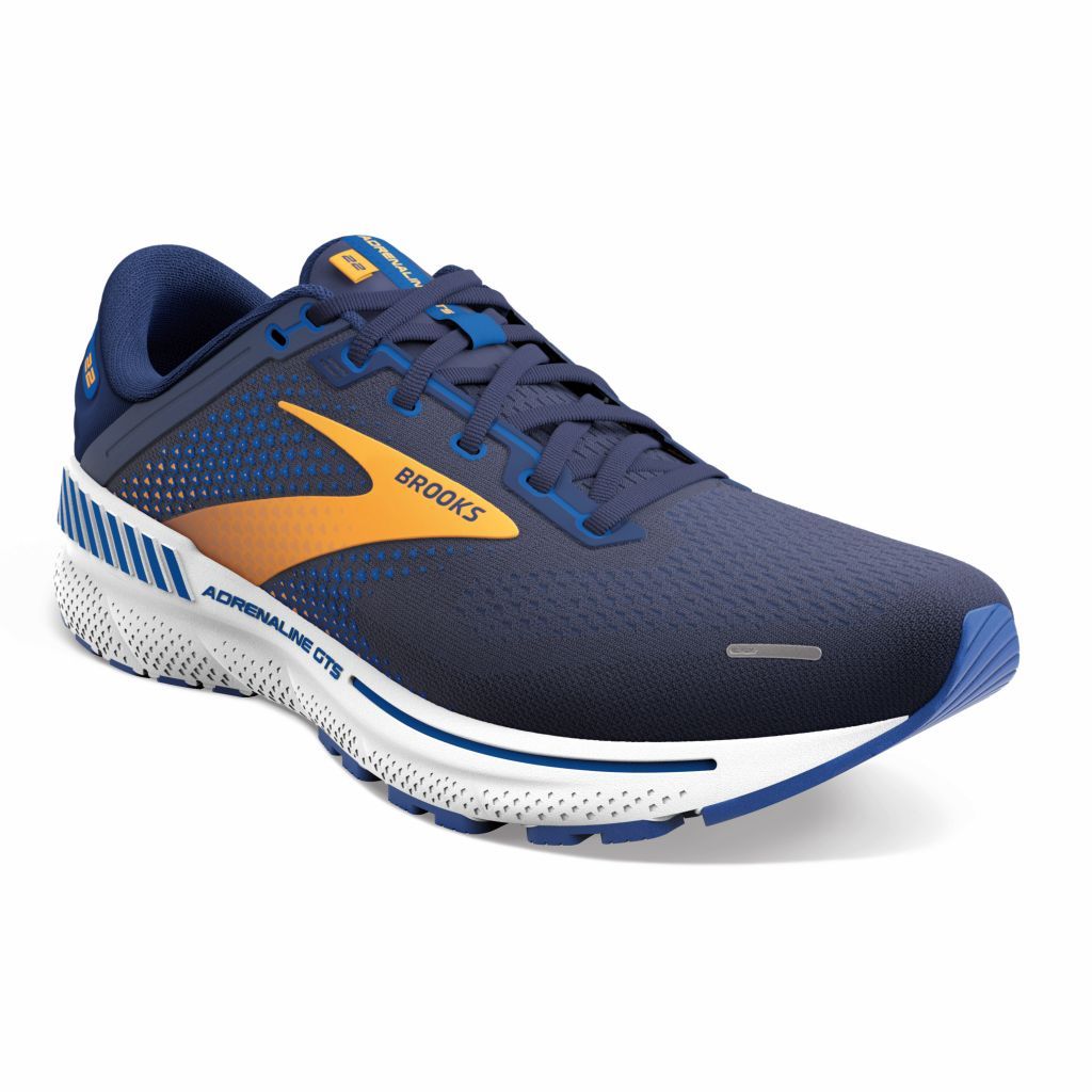 Brooks Adrenaline GTS 22 Herren Laufschuhe peacoat / orange / white
