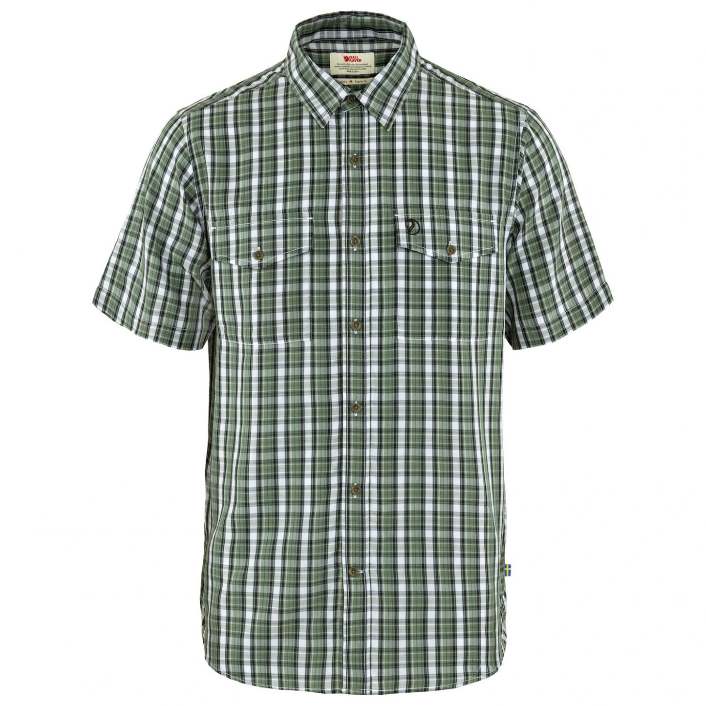 Fjällräven Abisko Cool Shirt SS patina green navy - Herren Outdoorhemd