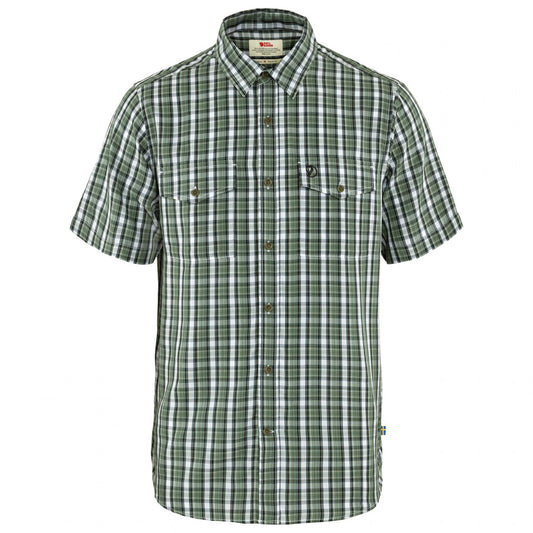 Fjällräven Abisko Cool Shirt SS patina green navy - Herren Outdoorhemd