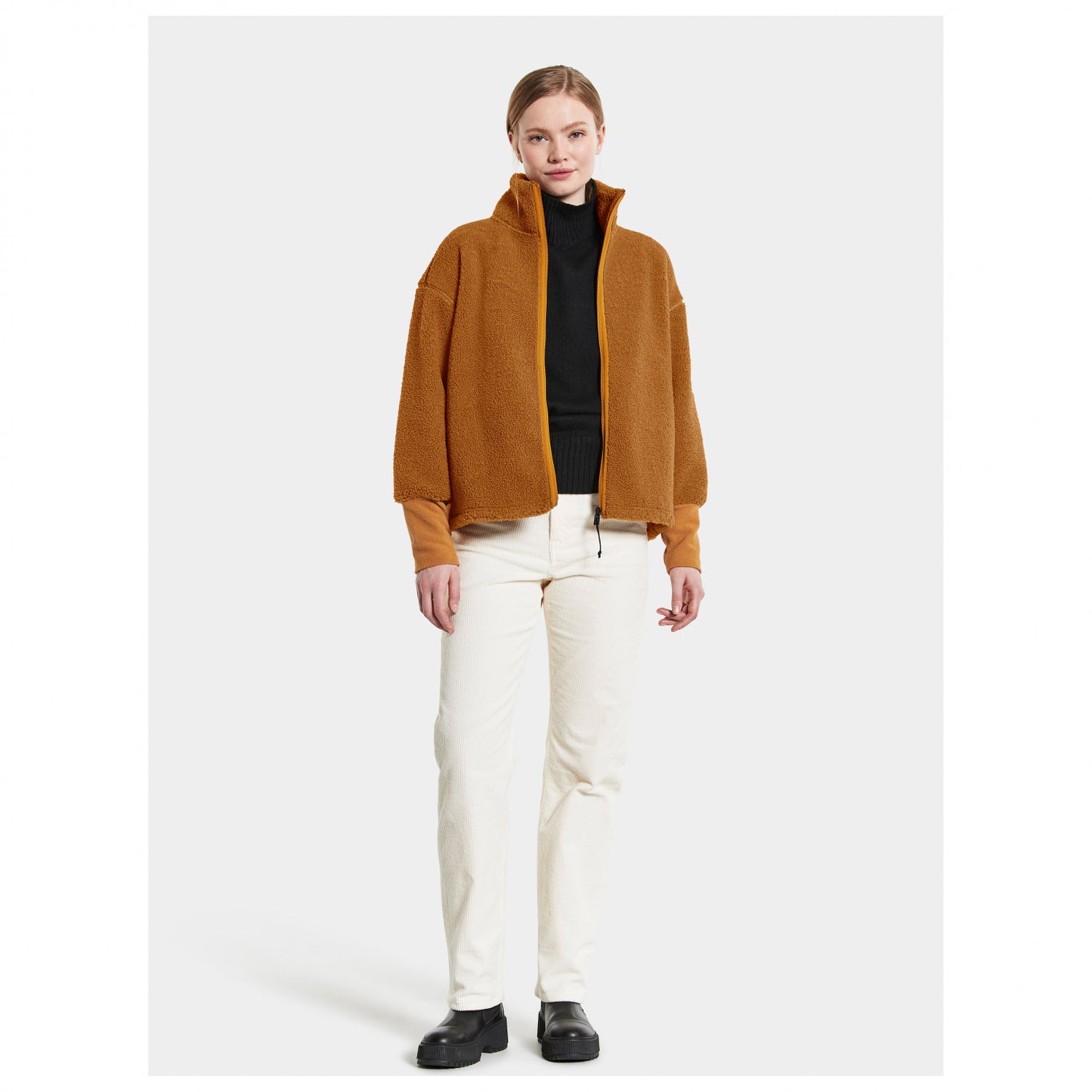Didriksons Mella WNS FZ Damen Fleecejacke white foam