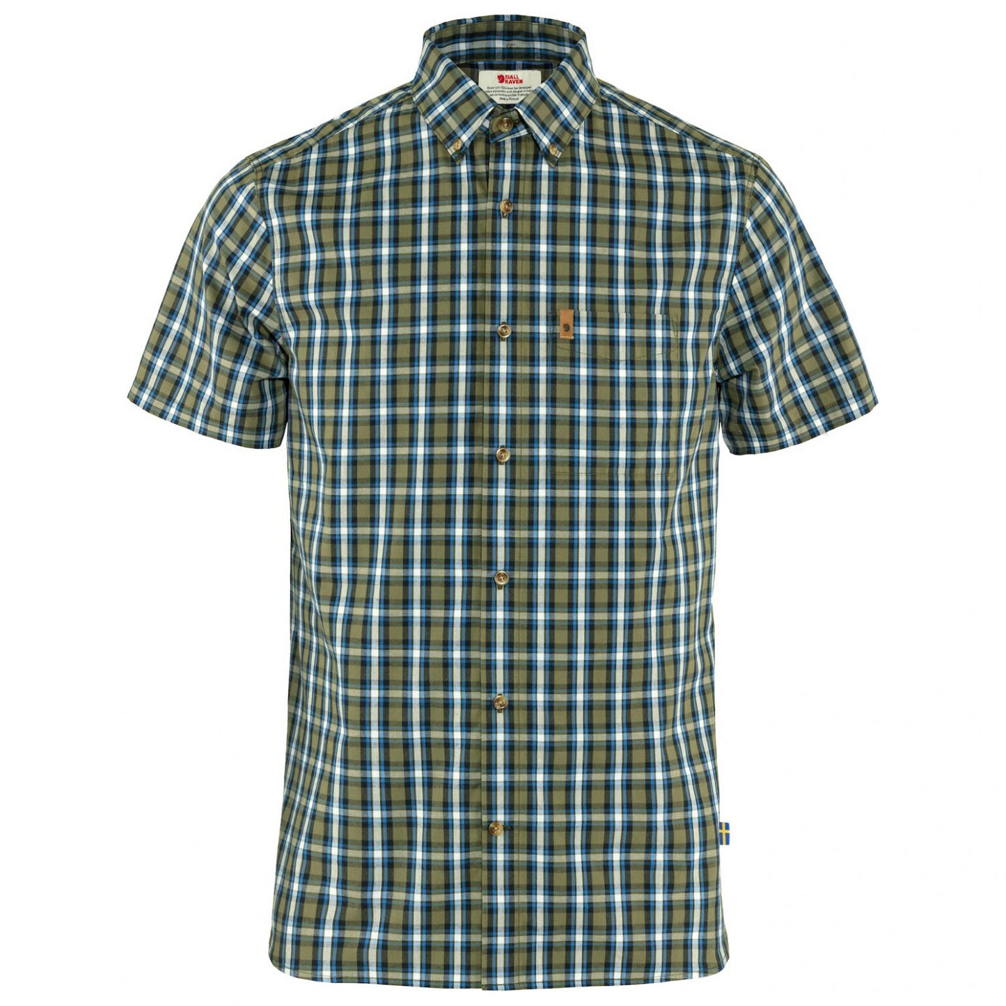 Fjällräven Övik Shirt SS M green alpine blue - Herren Outdoorhemd