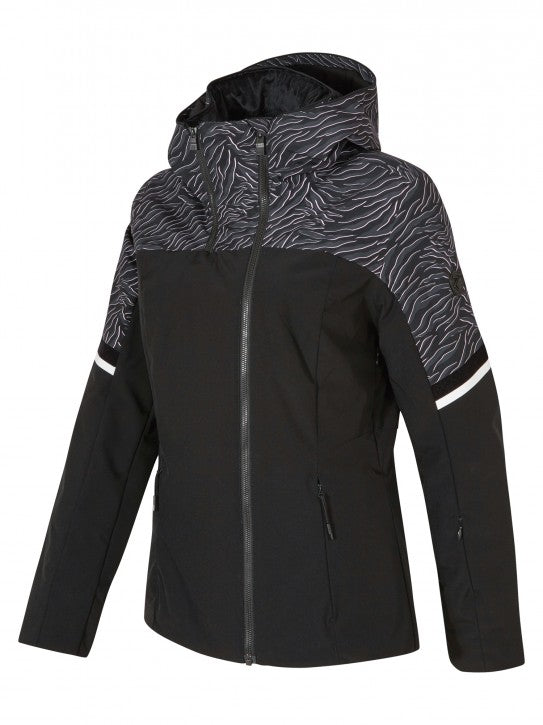 Ziener Tulla Lady Ski Jacket black/zebra - Damen Skijacke